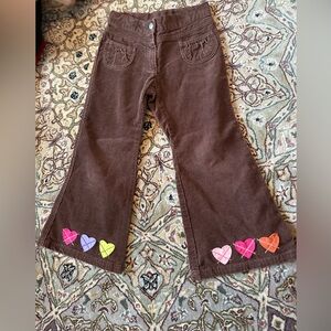 Gymboree Brown Corduroy Pants with Heart Details